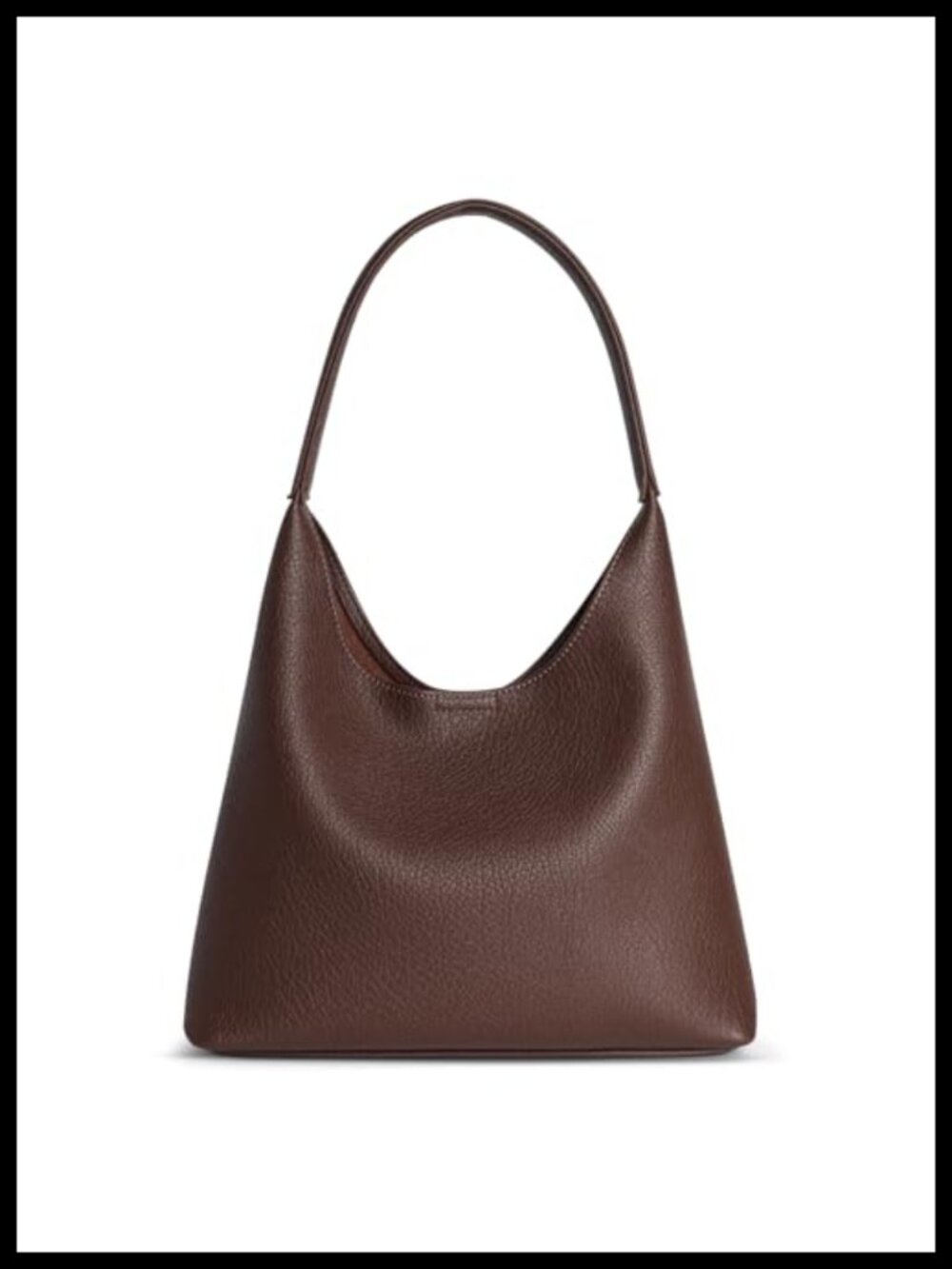Small Slouchy Hobo Shoulder Bag Vegan Leather Everyday Purse